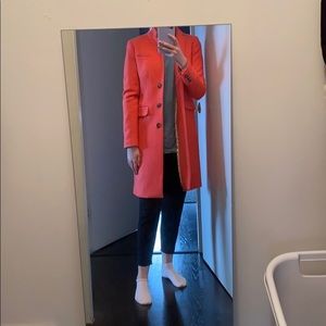 J.Crew Bright Salmon Recent Coat